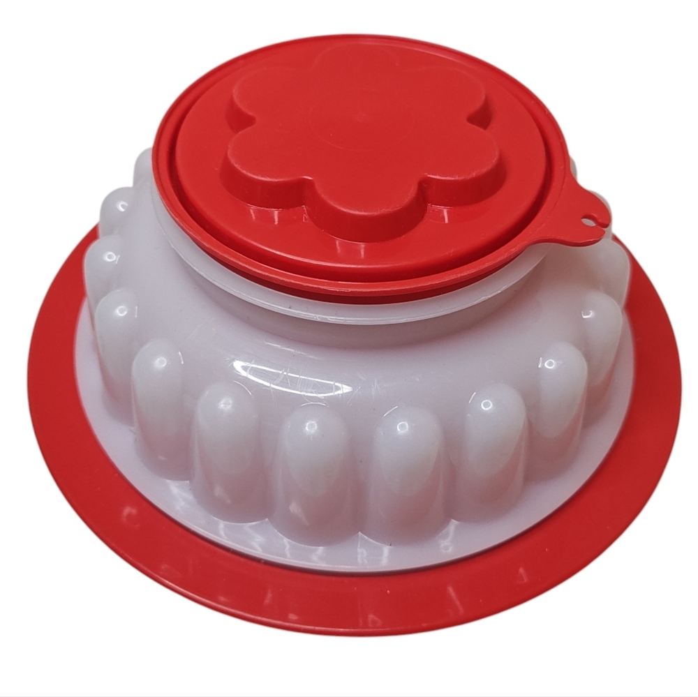 Vintage Tupperware Jello Mold Red